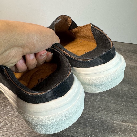 Reef Swellsole Pacific Black Washed Canvas Slip On Loafers size 9 $90 - Picture 12 of 14